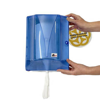 Тримач для рулонних паперових рушників, пластик, блакитний прозорий Afacan Plastik