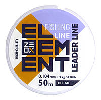 Леска для рыбалки, ZEOX Element Leader Clear, 50м, сечение 0.104мм