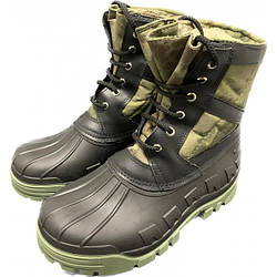 Чоботи зимові утеплені овчиною камуфляж Мультикам