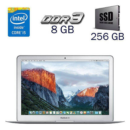 Ультрабук Б-клас Apple MacBook Air A1466/ 13.3" (1440x900)/ Core i5-5250U/ 8 GB RAM/ 256 GB SSD/ HD 6000, фото 1