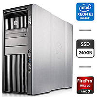 Робоча станція HP Z820 Workstation Tower / 2x Intel Xeon E5-2658 v2 (10 (20) ядер по 2.4 - 3.0 GHz) / 64 GB DDR3 / 240 GB SSD /