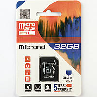 MicroSDHC (UHS-1) Mibrand 32Gb class 10 (adapter SD)