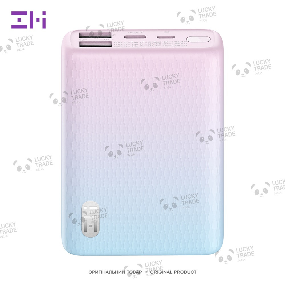 Зовнішній акумулятор Xiaomi ZMI Power Bank Mini 10000 mAh 22.5 W PD & 20 W Рожевий / Блакитний (QB817) 2575P, фото 1