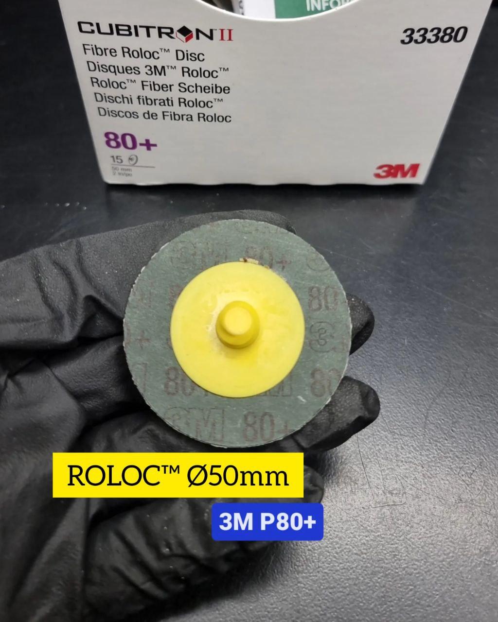 Фібровий диск 3M™ Cubitron™ з кріпленням Roloc™, 50 мм, 80+, 33380, фото 1