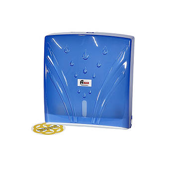 Настінний диспенсер для серветок на 300 штук, пластик, блакитний прозорий Afacan Plastik