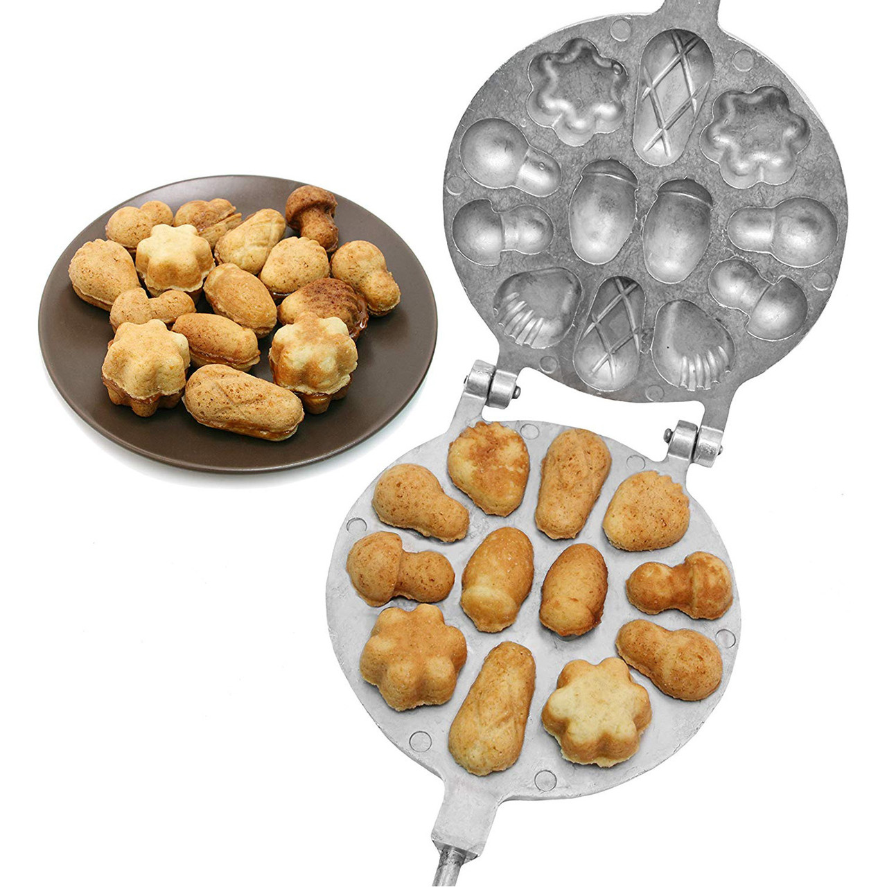 Форма для випічки горішків з начинкою горішниця для половинок печива асорті (велика)