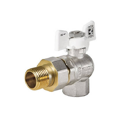 Кран з американкою кутовий 1/2" KR.228.W Білий, фото 1