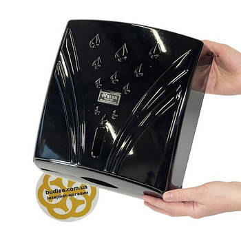 Пластиковий диспенсер для серветок на 300 штук, пластик, чорний Afacan Plastik