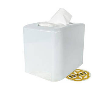 Настільний диспенсер з пластику для серветок, горизонтальний, пластик, білий Afacan Plastik