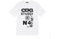 Футболка белая CDG x Stussy | CDG x Stussy TEE | Futbolka.top