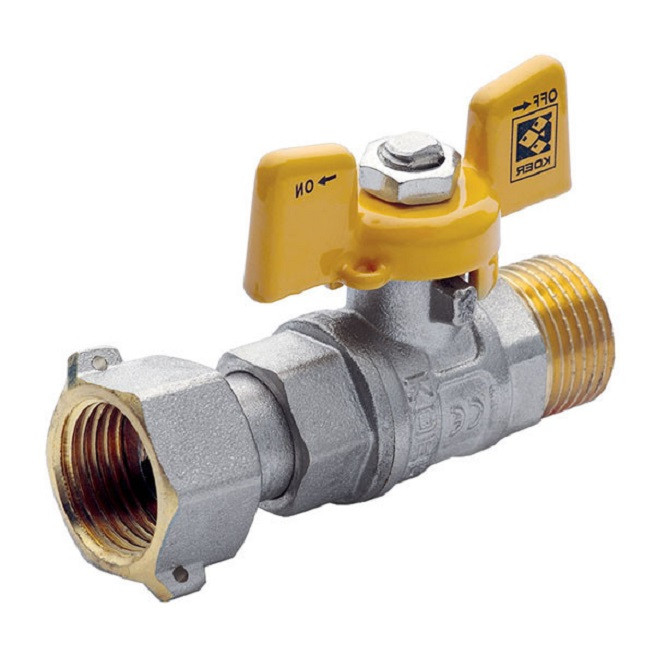 Кульовий кран із накидною гайкою для газу KOER 1/2" ГШБ KR.220.G