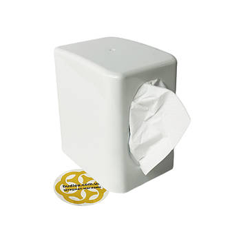 Бокс настільний пружинний для серветок, вертикальний, пластик, білий Afacan Plastik