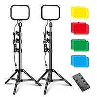 Світлодіодний портативний комплект для відеознімання Apexel APL-FL19 з кольоровими фільтрами
