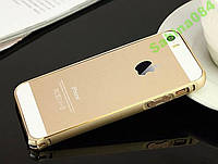 Бампер алюминиевый для iPhone 5/5S SE Dual gold