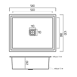 Кухонна мийка Platinum Handmade PVD Чорна монтаж під стільницю HSB, фото 6