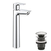 Змішувач для раковини Grohe QuickFix StartEdge XL-Size 23777001 з донним клапаном