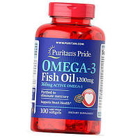 Омега 3 Omega-3 Fish Oil 1200 Puritan's Pride 100гелкапс (67367010)