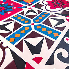 Самоклейна плівка на паперовій основі 0,45х10м х 0,07 мм Вінтажна бордова мозаїка SW-00000789, фото 2