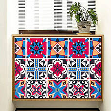 Самоклейна плівка на паперовій основі 0,45х10м х 0,07 мм Вінтажна бордова мозаїка SW-00000789, фото 5