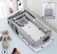 Безопасность Прочная детская кроватка Дышащий хлопок Удобная детская кроватка Портативная спальная кроватка