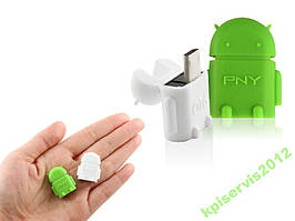USB OTG Android адаптер перехідник Зеленый