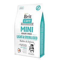 Сухой корм для собак миниатюрных пород с избыточным весом или стерилизованных Brit Care Mini GF Light &
