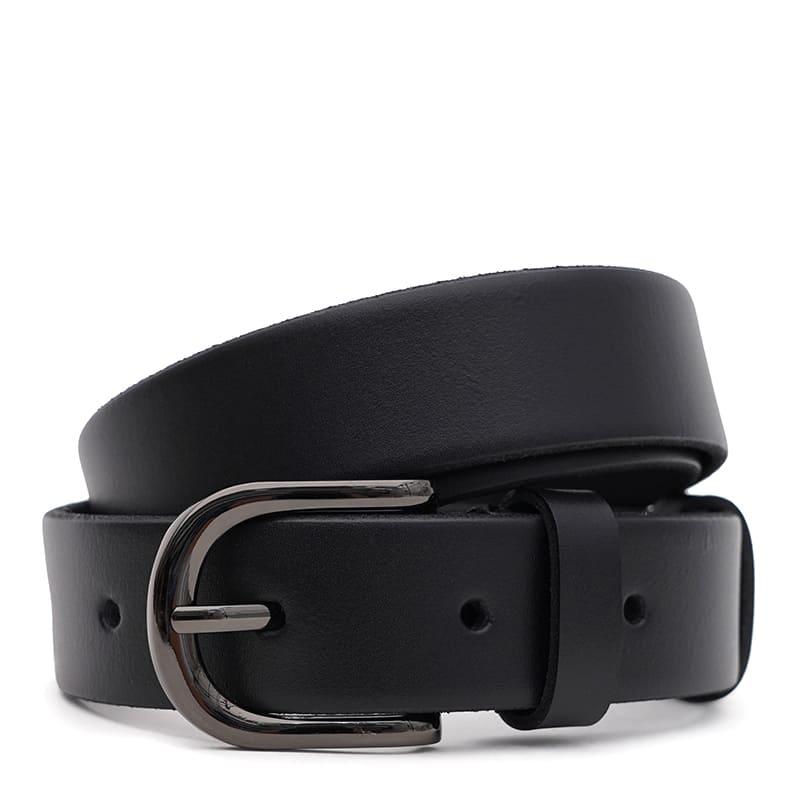 Жіночий шкіряний ремінь Borsa Leather 100v1genw26-black чорний
