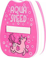 Доска для плавания Aqua Speed Backfloat KIDDIE Unicorn 6898 Розовый 22х18х8см (187-Unicorn)