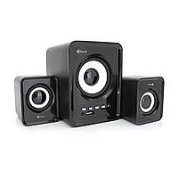 Колонки Kisonli U-2800BT, 5W+2x3W, USB/TF/BT/FM/AUX, с сабвуфером, DC: 5V, Black, BOX, Q30 d