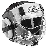Шлем для единоборств закрытый с пластиковой маской ZELART BO-1360 (размеры L-XL)