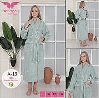 Качественный женский халат 100% Бамбук Bellezza А-19, Мятный, XL