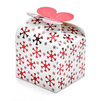 Коробка новогодняя картонная "Ho-ho" Stenson R91162 подарочная 2шт/уп 18*9.5*9.5см