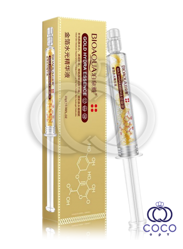 Сироватка для обличчя з гіалуроновою кислотою і золотом у шприці BIOAQUA Gold 24K Hydra Essence 10 g, фото 1