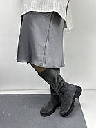 Чоботи зимові жіночі Visttaly T-H995-0300-Y112BM  замшеві сірі 36, фото 4