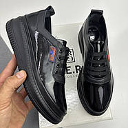 Кросівки жіночі GUERO G352-220-18-10 шкіряні чорні 39, фото 2