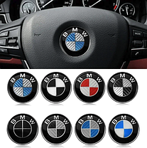 Емблема (значок) в кермо BMW (БМВ) - Чорно-Біла 45 мм, фото 3