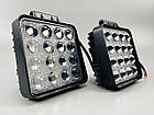 Додаткова світлодіодна фара LED квадратна 48W 16 ламп, автомобільна робоча фара, фото 9