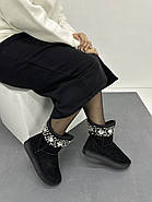 Угги женские 8128-black черные замшевые, фото 2