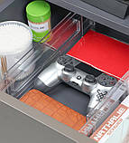 Набір телескопічних розсувних роздільників у тумбочку. Комплект перегородок у комод, ящик 2 шт , Прозорий, фото 3