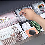 Набір телескопічних розсувних роздільників у тумбочку. Комплект перегородок у комод, ящик 2 шт , Прозорий, фото 5