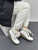 Ботинки женские зимние Dessy 3001-320 кожаные белые 40