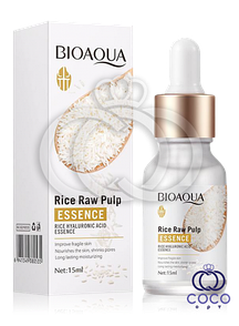 Сироватка для обличчя антивікова з екстрактом рису та гіалуроновою кислотою Bioaqua Rice Raw Pulp Essense
