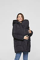 Зимова куртка для вагітних слінгокуртка 3 в 1 розмір L колір Чорний до -20