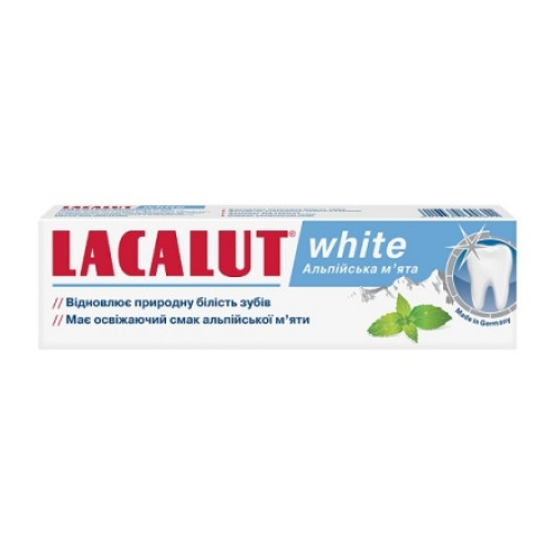 Зубна паста Lacalut White Альпійська м'ята (100мл.)