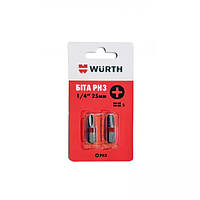 Бита PH3-1/4IN-L25MM, 2шт в блистере Wurth (арт. 0614176648902)