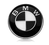 Эмблема (значок) в руль BMW (БМВ) - Черно-Белая 45 мм