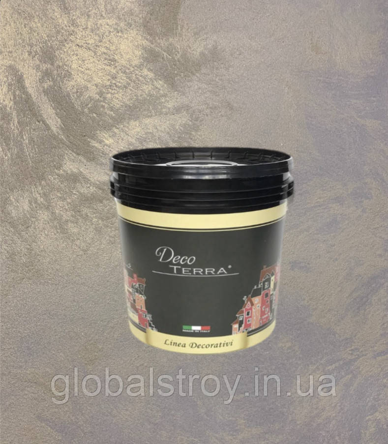 Декоративна штукатурка з перламутровим піском ассирія Deco TERRA Assiria Oro White біле золото 5 кг