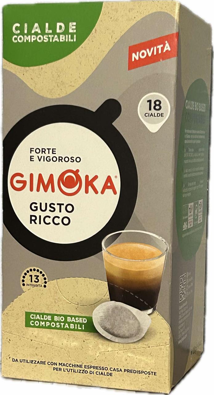 Кофе в чалдах монодозах Gimoka Gusto Ricco 18шт Италия чалдовое крепкое кофе Джимока