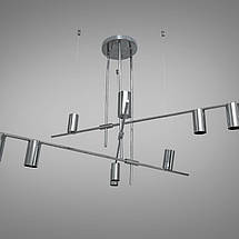 Люстра Loft хром на штанзі 6 ламп GU10, фото 5