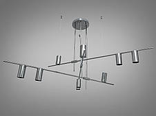 Люстра Loft хром на штанзі 6 ламп GU10, фото 2